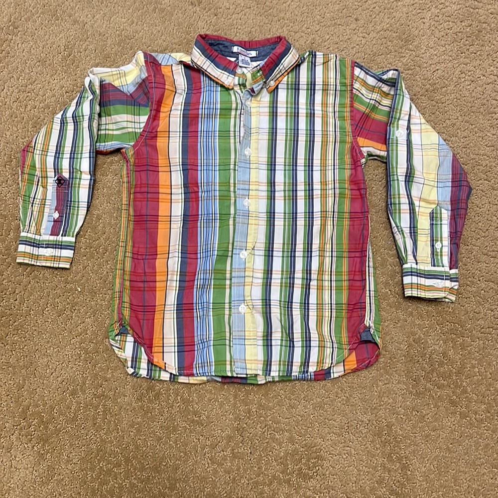 Kitestrings by Hartstrings boys plaid button-down, size 7